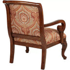 Fauteuil d'appoint Kensington Hill Diana en bois et tissu rouge