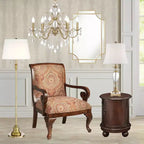 Fauteuil d'appoint Kensington Hill Diana en bois et tissu rouge