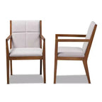 Ensemble de 2 fauteuils d'appoint de salon en tissu Theresa - Baxton Studio
