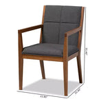 Ensemble de 2 fauteuils d'appoint de salon en tissu Theresa - Baxton Studio