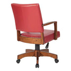 Chaise de banquier de luxe en bois simili cuir - OSP Home Furnishings