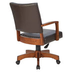 Chaise de banquier de luxe en bois simili cuir - OSP Home Furnishings