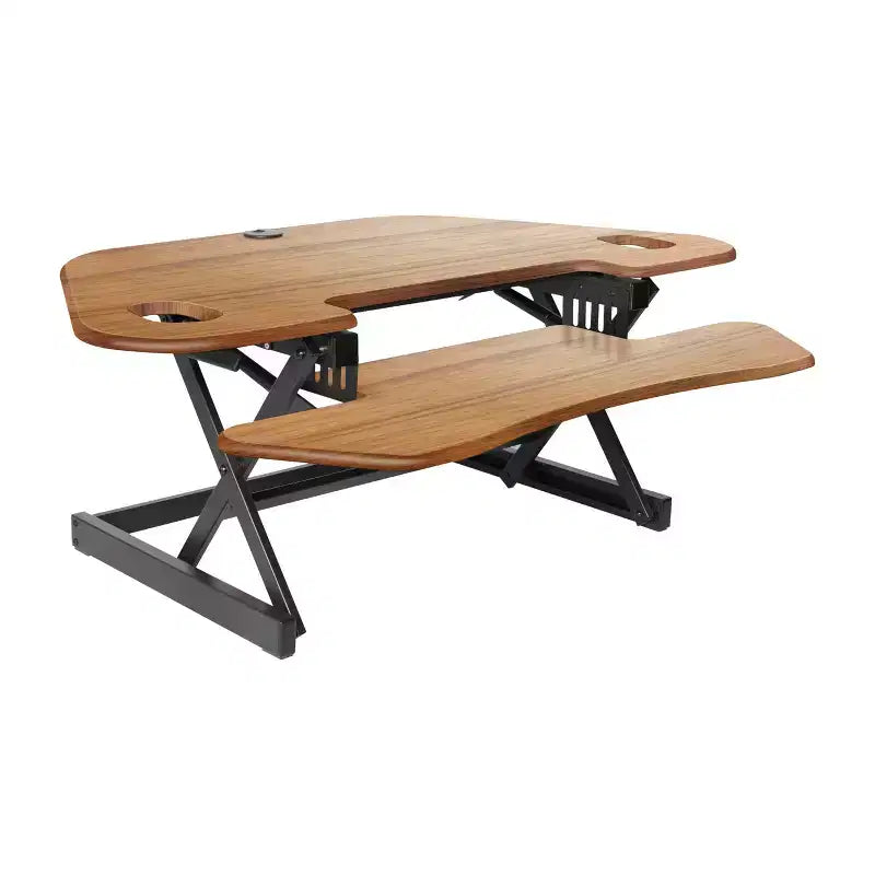 Rehausseur de bureau d'angle assis-debout réglable en hauteur - Rocelco