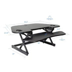 Rehausseur de bureau d'angle assis-debout réglable en hauteur - Rocelco