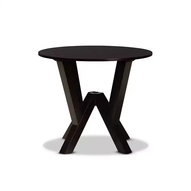 Table à manger ronde large 35 Irene en bois - Baxton Studio