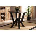 Table à manger ronde large 35 Irene en bois - Baxton Studio