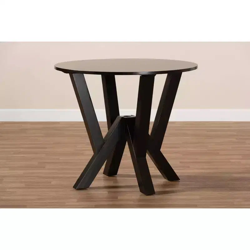 Table à manger ronde large 35 Irene en bois - Baxton Studio