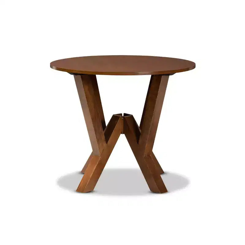 Table à manger ronde large 35 Irene en bois - Baxton Studio