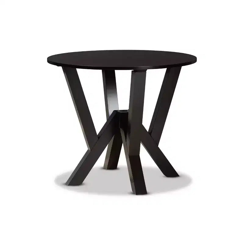 35 Irene Wide Round Wood Dining Table - Baxton Studio
