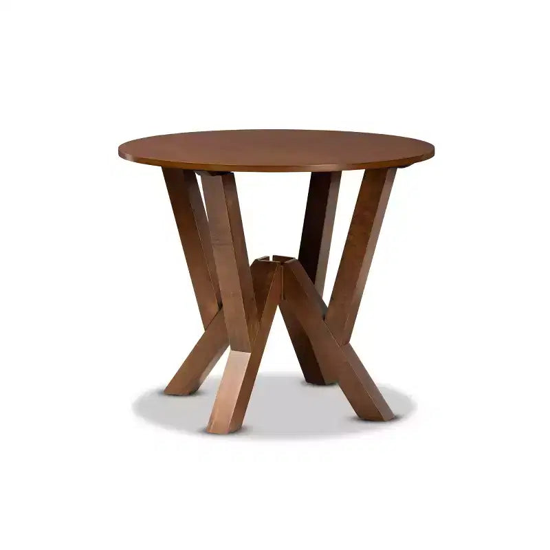 Table à manger ronde large 35 Irene en bois - Baxton Studio