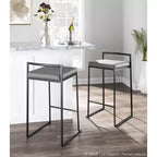 Lot de 2 tabourets de bar contemporains Fuji à hauteur de comptoir 26 po - LumiSource