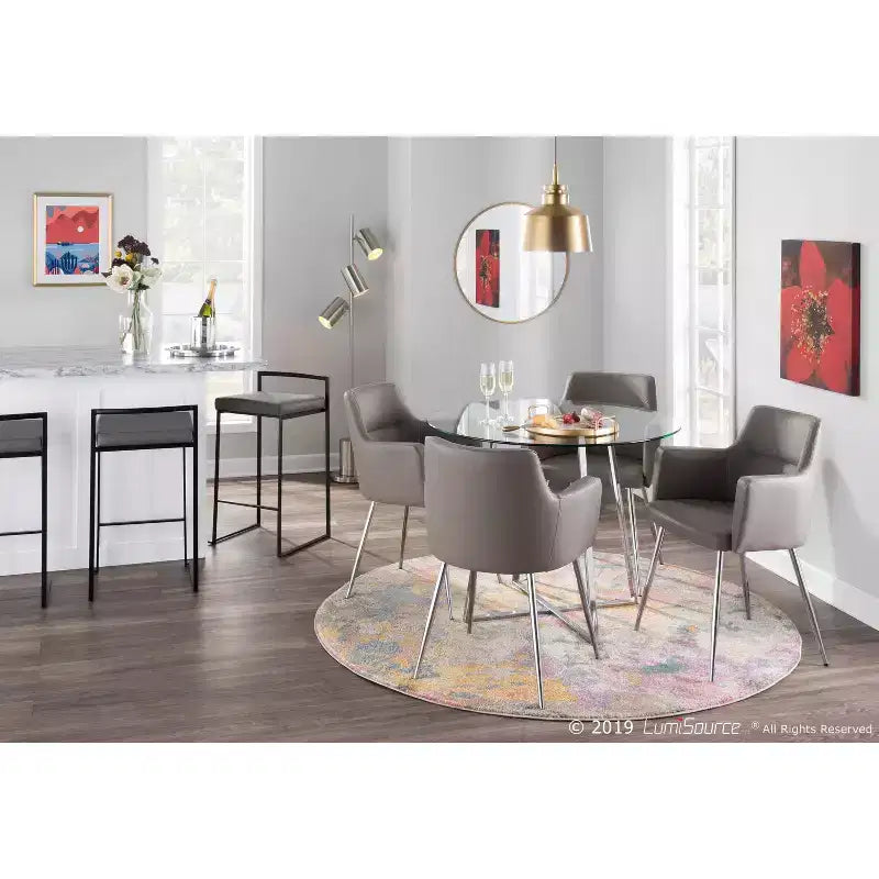 Lot de 2 tabourets de bar contemporains Fuji à hauteur de comptoir 26 po - LumiSource