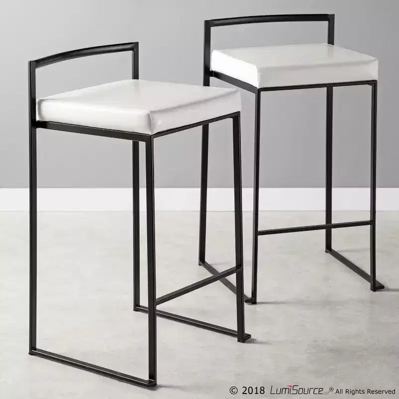 Lot de 2 tabourets de bar contemporains Fuji à hauteur de comptoir 26 po - LumiSource