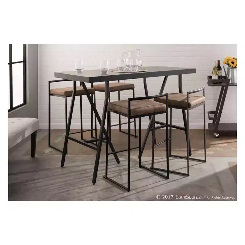 Lot de 2 tabourets de bar contemporains Fuji à hauteur de comptoir 26 po - LumiSource