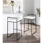 Lot de 2 tabourets de bar contemporains Fuji à hauteur de comptoir 26 po - LumiSource