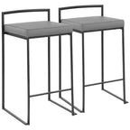 Lot de 2 tabourets de bar contemporains Fuji à hauteur de comptoir 26 po - LumiSource