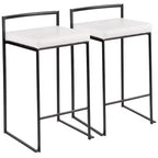 Lot de 2 tabourets de bar contemporains Fuji à hauteur de comptoir 26 po - LumiSource