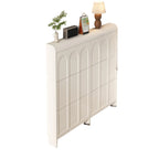 Meuble à chaussures blanc en bois 3 niveaux avec façade rabattable Slim