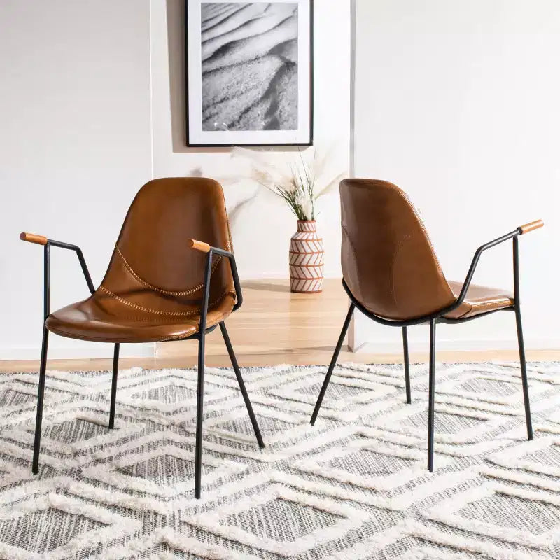 Chaise de salle à manger Tanner Mid-Century (Lot de 2) - DCH3001 - Safavieh