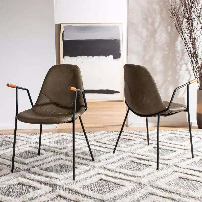 Chaise de salle à manger Tanner Mid-Century (Lot de 2) - DCH3001 - Safavieh