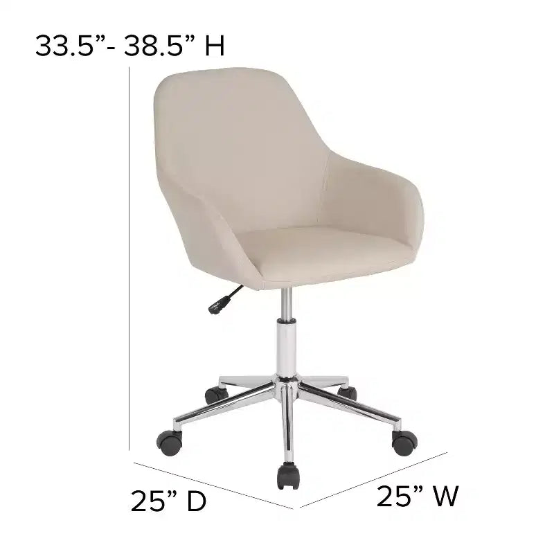 Chaise de bureau mi-hauteur Flash Furniture Cortana pour la maison et le bureau