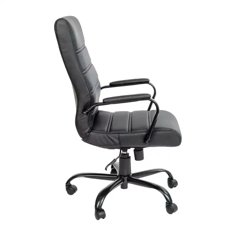 Fauteuil de bureau de direction pivotant Flash Furniture à dossier haut avec structure et accoudoirs en métal