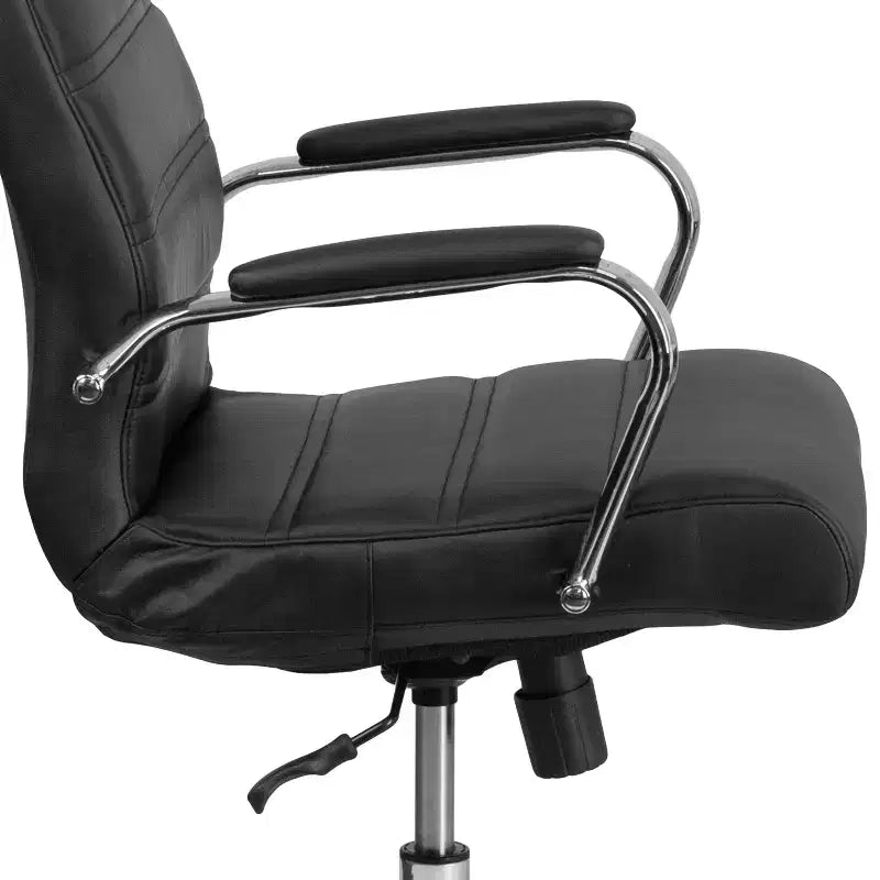 Fauteuil de bureau de direction pivotant Flash Furniture à dossier haut avec structure et accoudoirs en métal