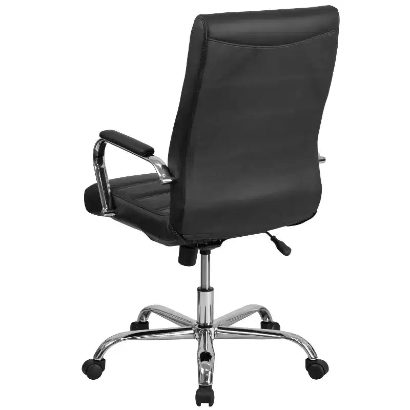 Fauteuil de bureau de direction pivotant Flash Furniture à dossier haut avec structure et accoudoirs en métal