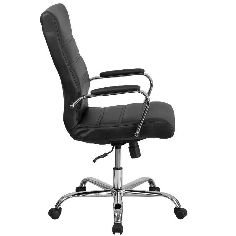 Fauteuil de bureau de direction pivotant Flash Furniture à dossier haut avec structure et accoudoirs en métal