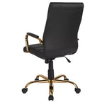 Fauteuil de bureau de direction pivotant Flash Furniture à dossier haut avec structure et accoudoirs en métal