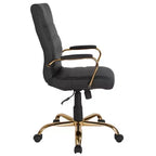 Fauteuil de bureau de direction pivotant Flash Furniture à dossier haut avec structure et accoudoirs en métal