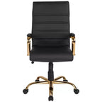 Fauteuil de bureau de direction pivotant Flash Furniture à dossier haut avec structure et accoudoirs en métal
