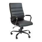Fauteuil de bureau de direction pivotant Flash Furniture à dossier haut avec structure et accoudoirs en métal