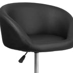Tabouret de bar contemporain Flash Furniture réglable en hauteur avec dossier incurvé et base chromée
