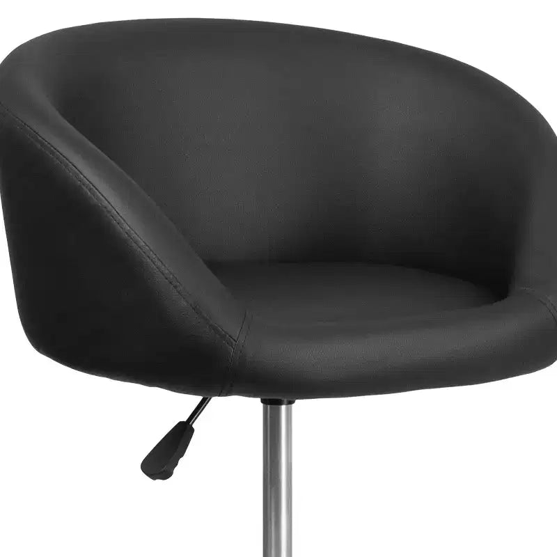Tabouret de bar contemporain Flash Furniture réglable en hauteur avec dossier incurvé et base chromée