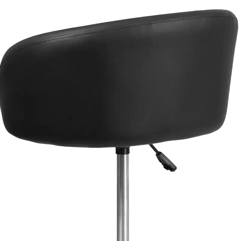 Tabouret de bar contemporain Flash Furniture réglable en hauteur avec dossier incurvé et base chromée