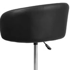 Tabouret de bar contemporain Flash Furniture réglable en hauteur avec dossier incurvé et base chromée