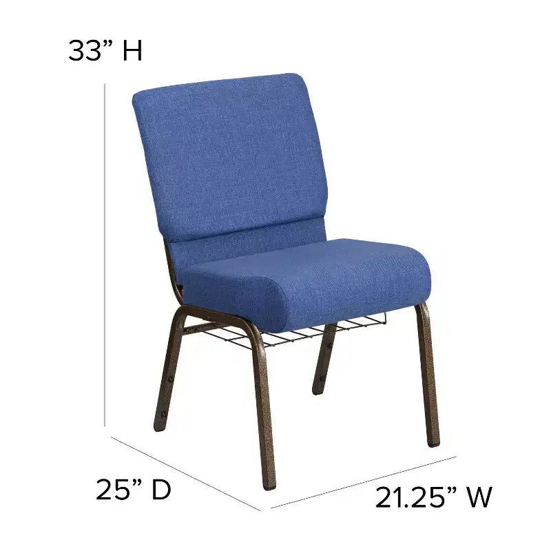 Chaise d'église HERCULES Series 53 cm (21'') avec porte-livre Flash Furniture
