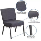 Chaise d'église HERCULES Series 53 cm (21'') avec porte-livre Flash Furniture