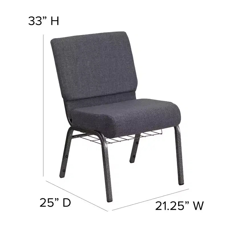 Chaise d'église HERCULES Series 53 cm (21'') avec porte-livre Flash Furniture