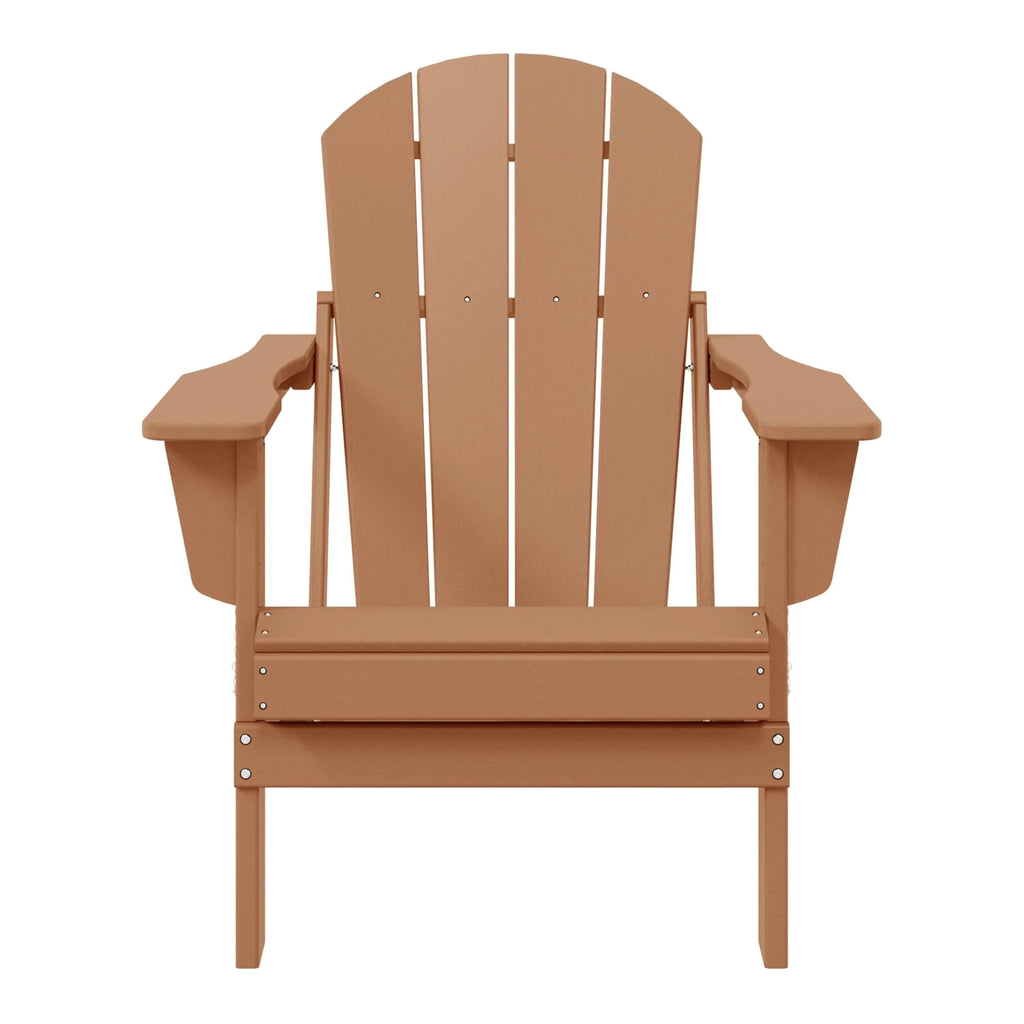 Chaise Adirondack pliante d'extérieur tout temps Polytrends Laguna résistante à la décoloration pour patio
