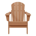 Chaise Adirondack pliante d'extérieur tout temps Polytrends Laguna résistante à la décoloration pour patio