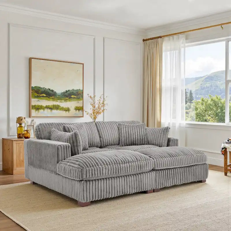 Canapé modulable en tissu pour salon et chambre à coucher