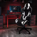 Ensemble bureau Emma et Oliver - Bureau gaming, porte-gobelet, support casque et fauteuil inclinable