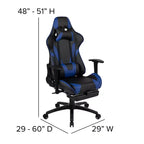 Ensemble bureau Emma et Oliver - Bureau gaming, porte-gobelet, support casque et fauteuil inclinable