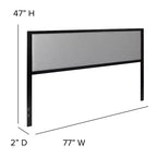 Tête de lit en métal Emma et Oliver - Rembourrage en tissu pour cadres de lit standards