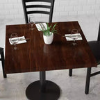 Dessus de table en résine haute brillance Emma et Oliver 36 po carré avec rebord épais de 2 po