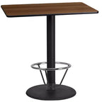 Table de bar rectangulaire en stratifié Emma and Oliver 24x42 avec base à anneau de pied 24RD