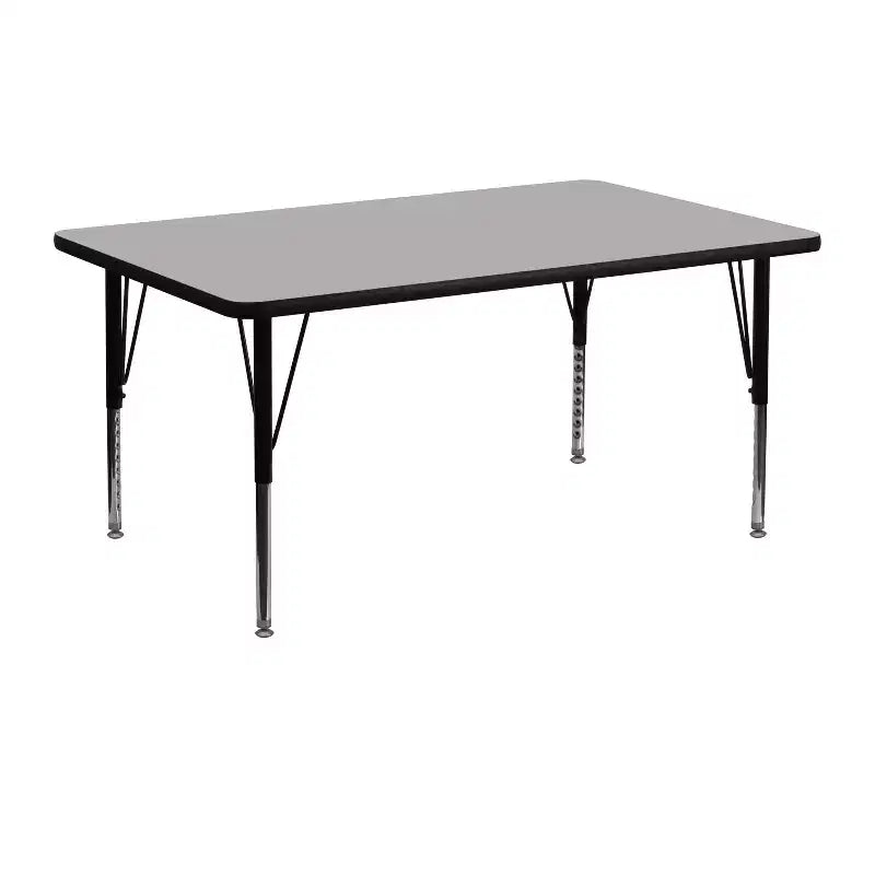 Table d'activités rectangulaire Emma et Oliver 24x48 en stratifié réglable pour la maternelle