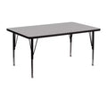 Table d'activités rectangulaire Emma et Oliver 24x48 en stratifié réglable pour la maternelle